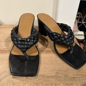 Marc Fisher Black Heeled Sandals